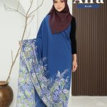 KAIN PASANG ITALIAN CREPE BATIK AIRA BLUE -+4MTR
