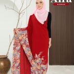 ZJ6211 - KAIN PASANG ITALIAN CREPE BATIK AIRA MAROON -+4MTR
