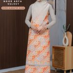 ZG3150 - BATIK SARUNG NOOR ARFA VELVET ALABASTER GLEAM ±2M