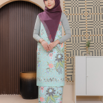 ZG4950 - BATIK SARUNG NOOR ARFA VELVET MINT GREEN ±2M