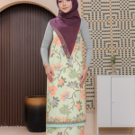 ZG4980 - BATIK SARUNG NOOR ARFA VELVET  LIME CREAM
