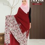 ZJ6321 - KAIN PASANG ITALIAN CREPE BATIK ALYA MAROON -+4MTR