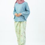 ZG2420 BATIK SARUNG NOOR ARFA VELVET LIME GREEN