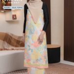 ZG3380 - BATIK SARUNG NOOR ARFA VELVET BLUE TOPAZ ±2M