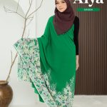ZJ6311 - KAIN PASANG ITALIAN CREPE BATIK ALYA GREEN -+4MTR